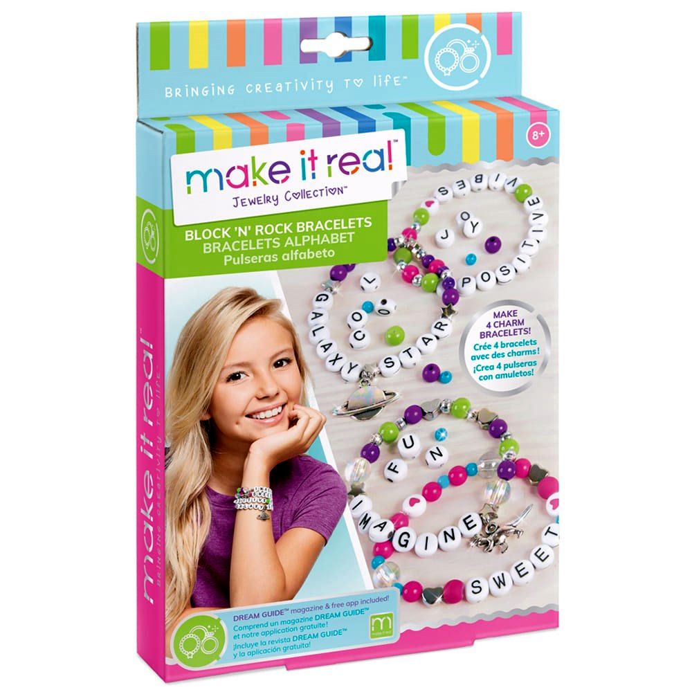 Make It Real Block & Rock Charm Bracelets