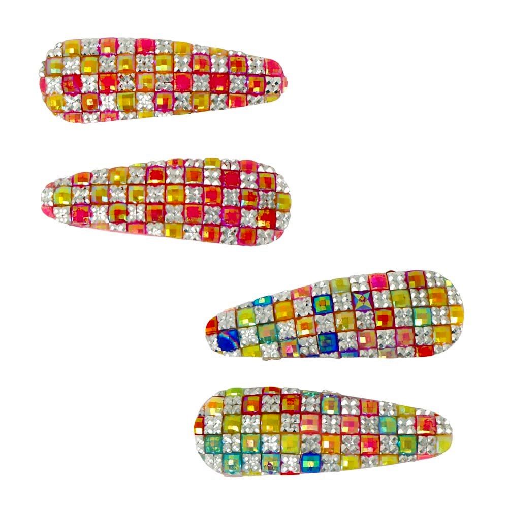 Pink Poppy Sparkly Gem Hair Clips - Toy Vehicle