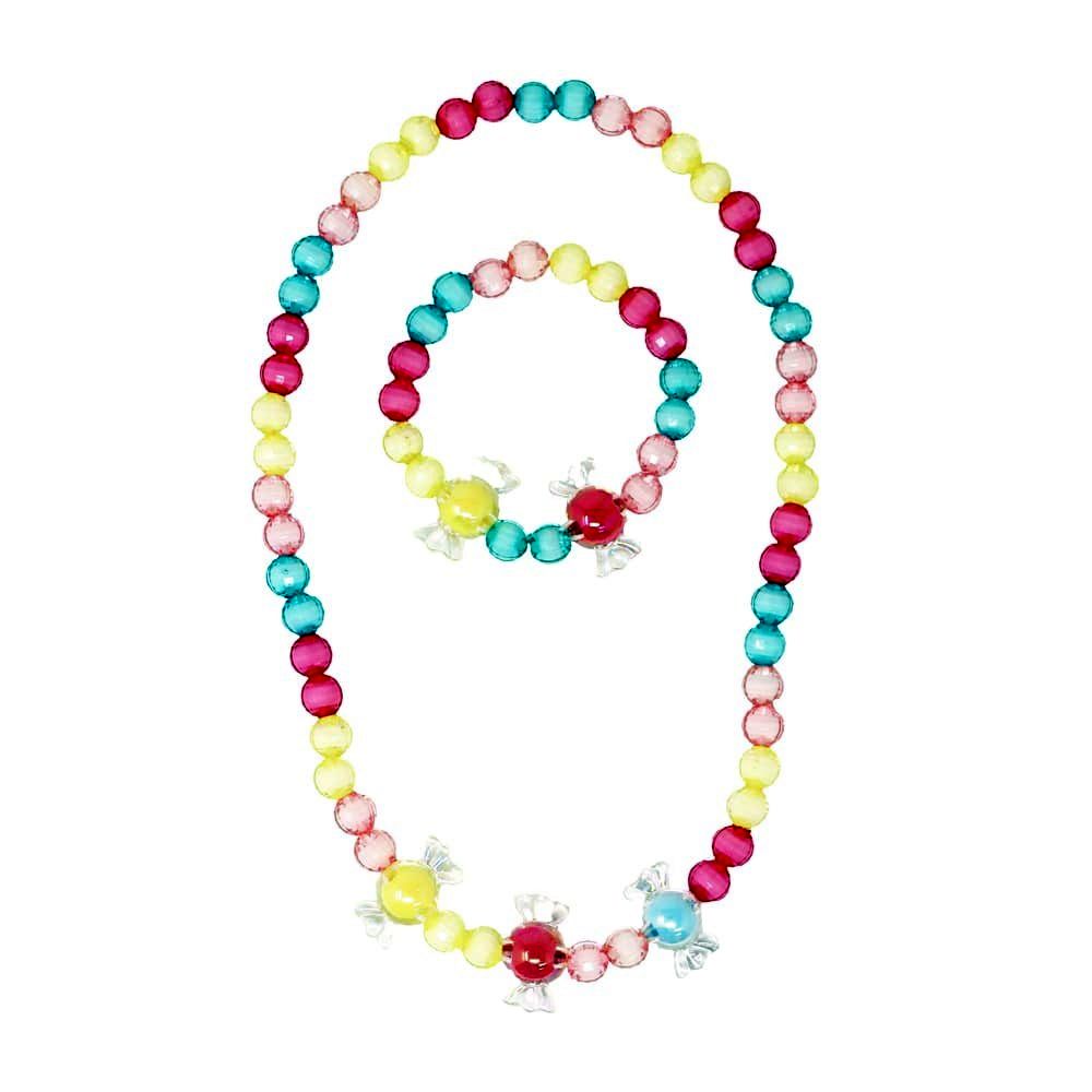 Pink Poppy Candy Lolly Necklace & Bracelet - Toy Vehicle