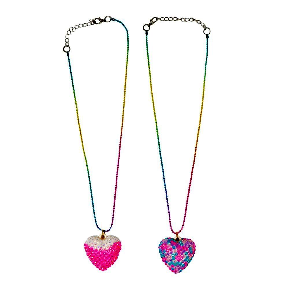 Pink Poppy Sparkly Pendant Necklace - Toy Vehicle