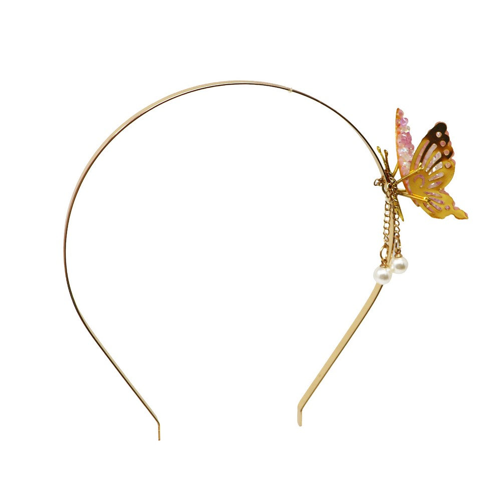 Pink Poppy Shimmer Butterfly Headband - Toy Vehicle