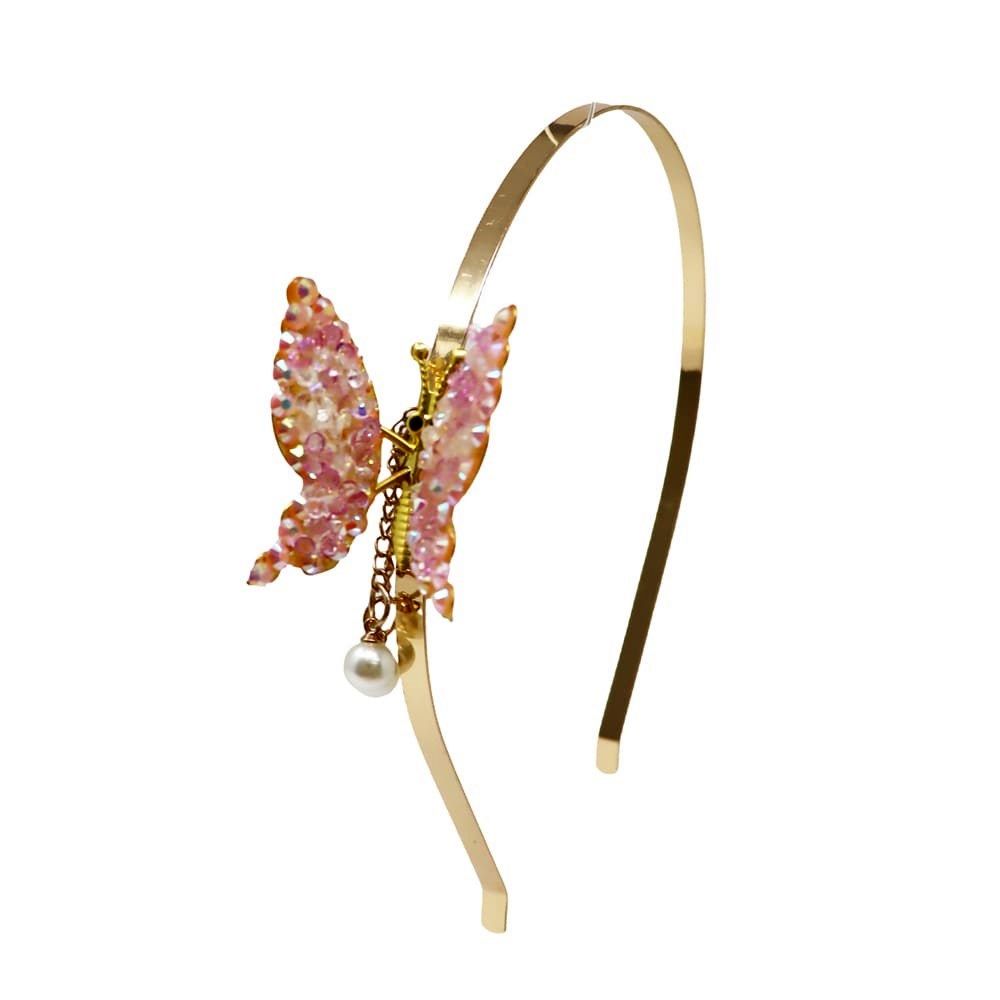 Pink Poppy Shimmer Butterfly Headband - Toy Vehicle