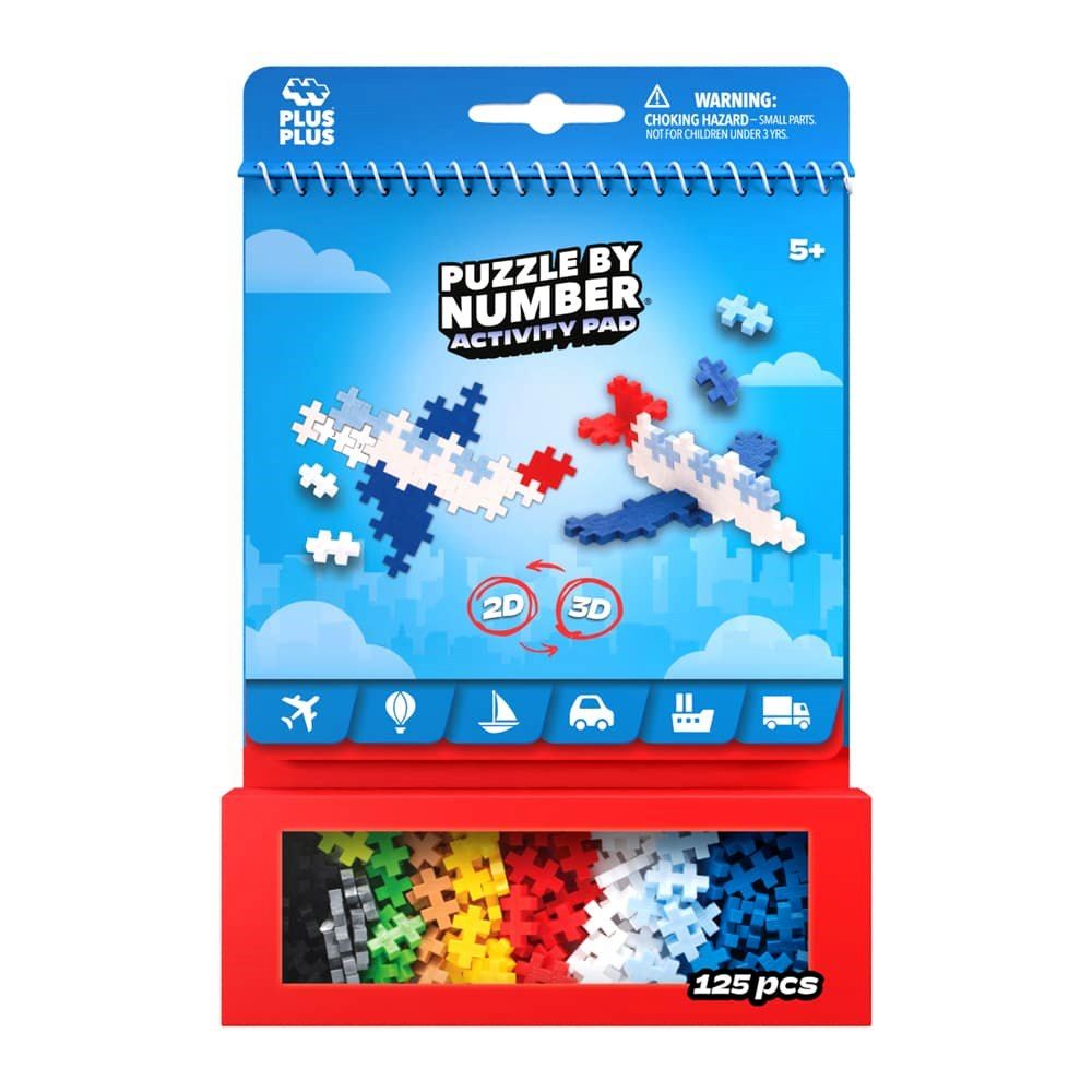 Activity Pad Puzzle by Number - Transportation - Building Toy