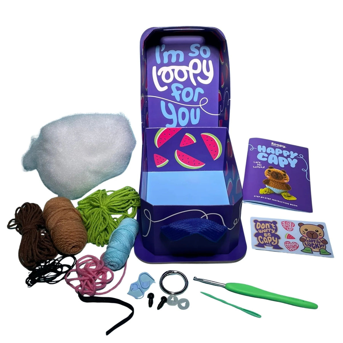 Loopy Crochet Book & Kit - Happy Capy