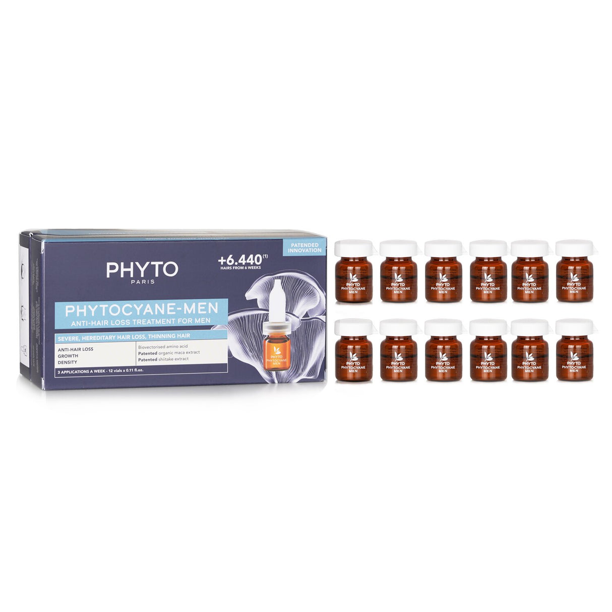 Phyto - PhytoCyane Anti-Hair Loss Treatment (For Men) - 12x3.5ml/0.11oz