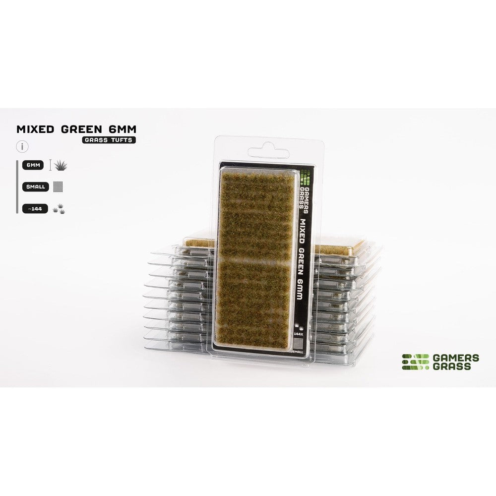 Gamers Grass - Grass Tufts - Mixed Green 6mm - Small - Miniature Figure