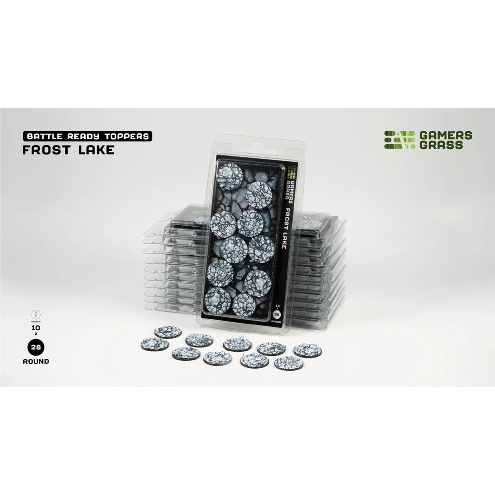 Gamers Grass - Battle Ready Toppers - Frost Lake - Round 28mm (x10)