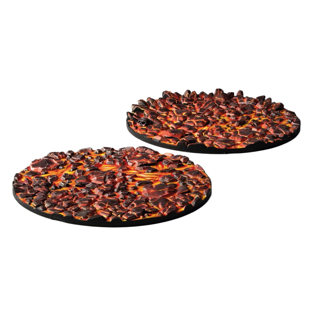 Gamers Grass - Battle Ready Toppers - Molten Lava - Round 60mm (x2)