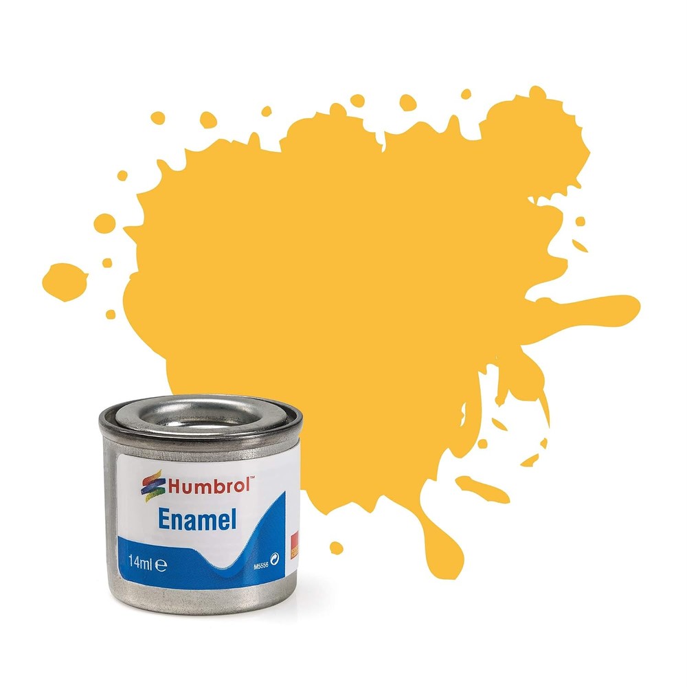 Humbrol - Enamel Paint: 24 - Trainer Yellow - Matt - (14ml) - Model Paint