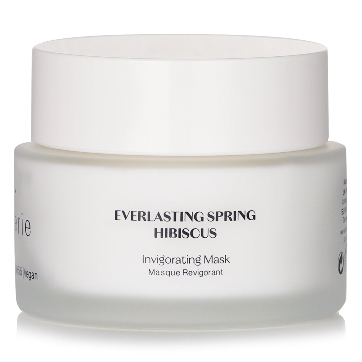 Vegan Invigorating Mask in a 45ml tube, enriched with Shea Butter, Niacinamide, and Hibiscus for rejuvenated, youthful skin.