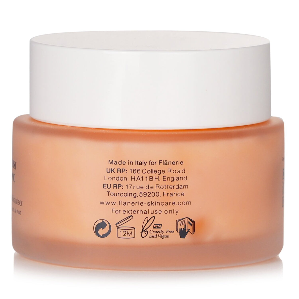 Vegan facial moisturizer (45ml) with Sugar Maple Extract, Argan Oil, and Hyaluronic Acid for dry, dull skin with a refreshing scent.