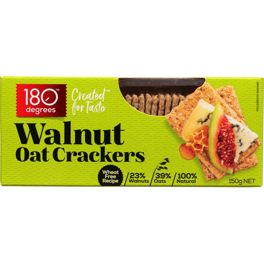 180 Degrees Crackers Oat Walnut 150g
