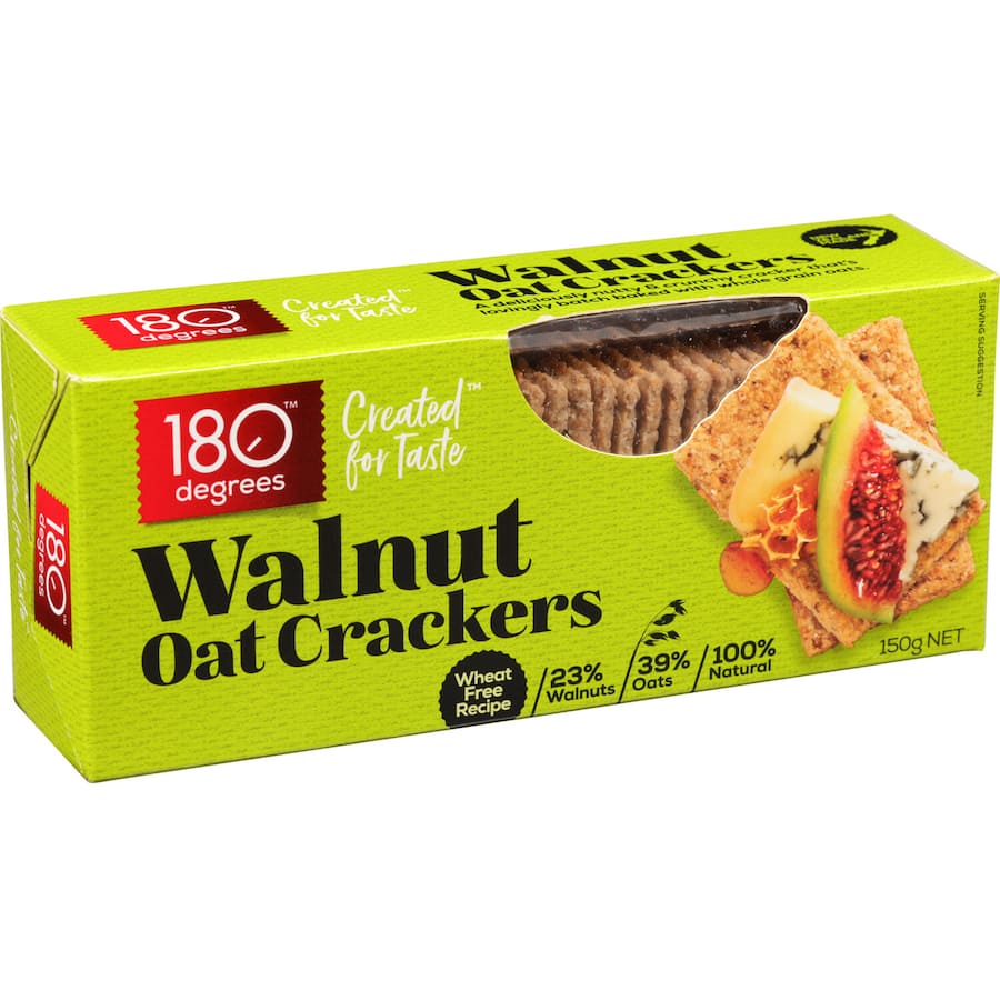 180 Degrees Crackers Oat Walnut 150g