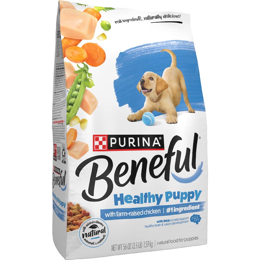 Purina Beneful Dry Dog Food Healthy Puppy Chicken Bag 1.59kg
