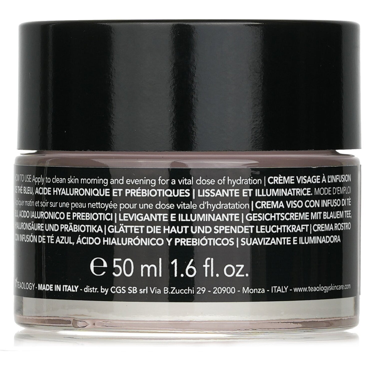 Luxurious pink Peach Tea Hydra Cream in a 50ml jar, providing intense hydration and revitalizing dull skin for a youthful glow.