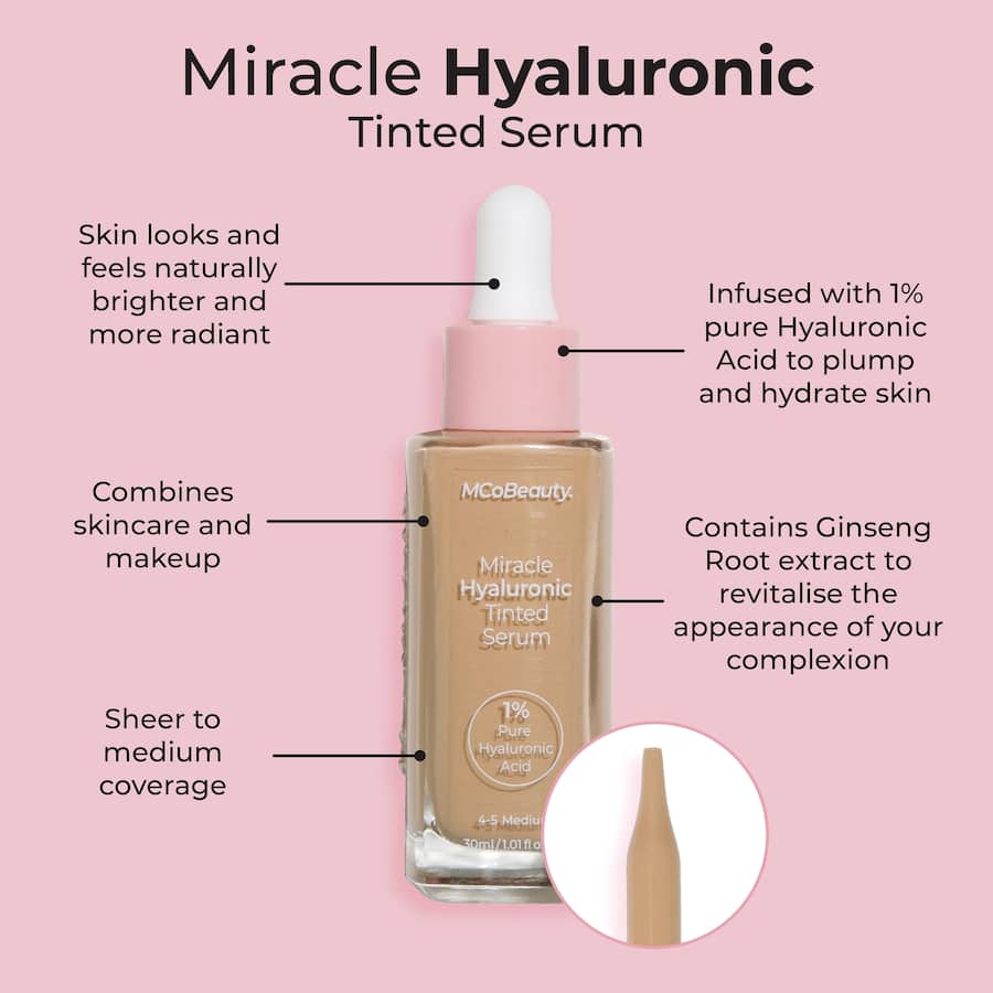 Mcobeauty Miracle Hyaluronic Tinted Facial Serum Very Light 30mL