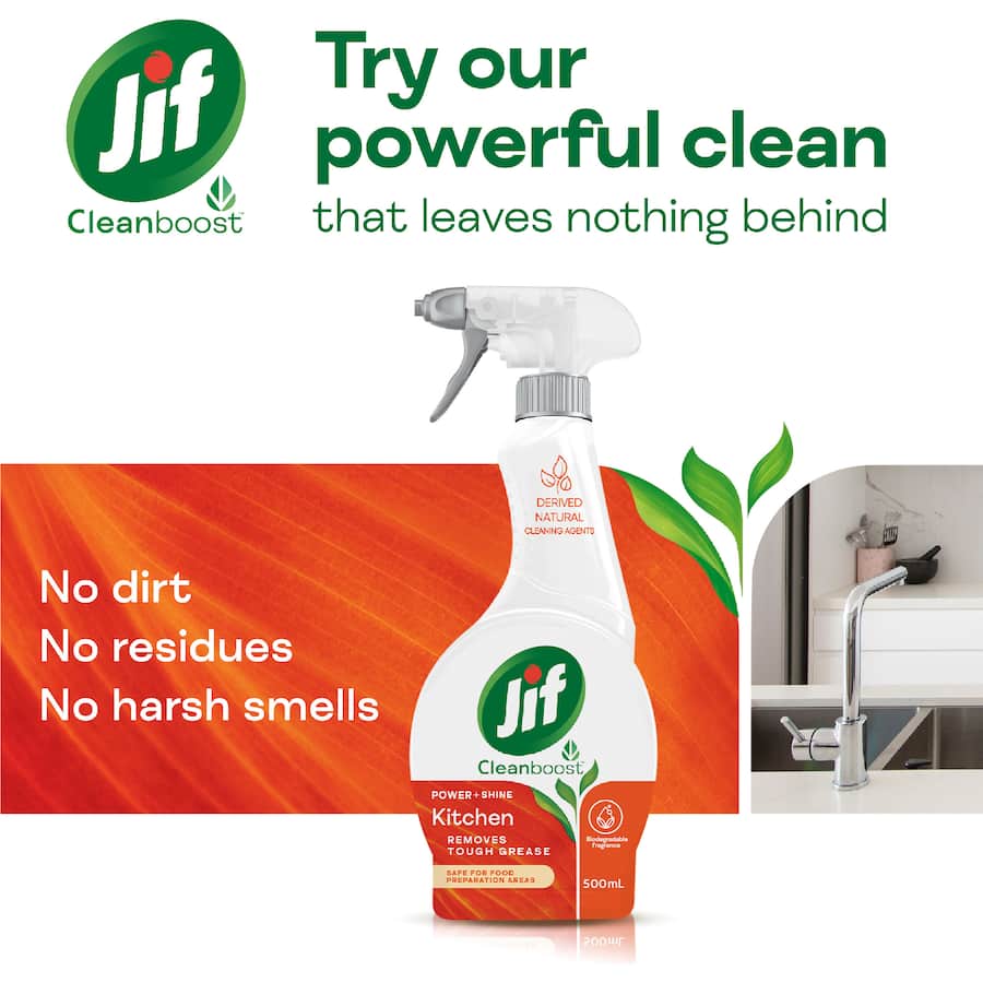 Jif Clean Boost Kitchen Spray Power & Shine 500mL