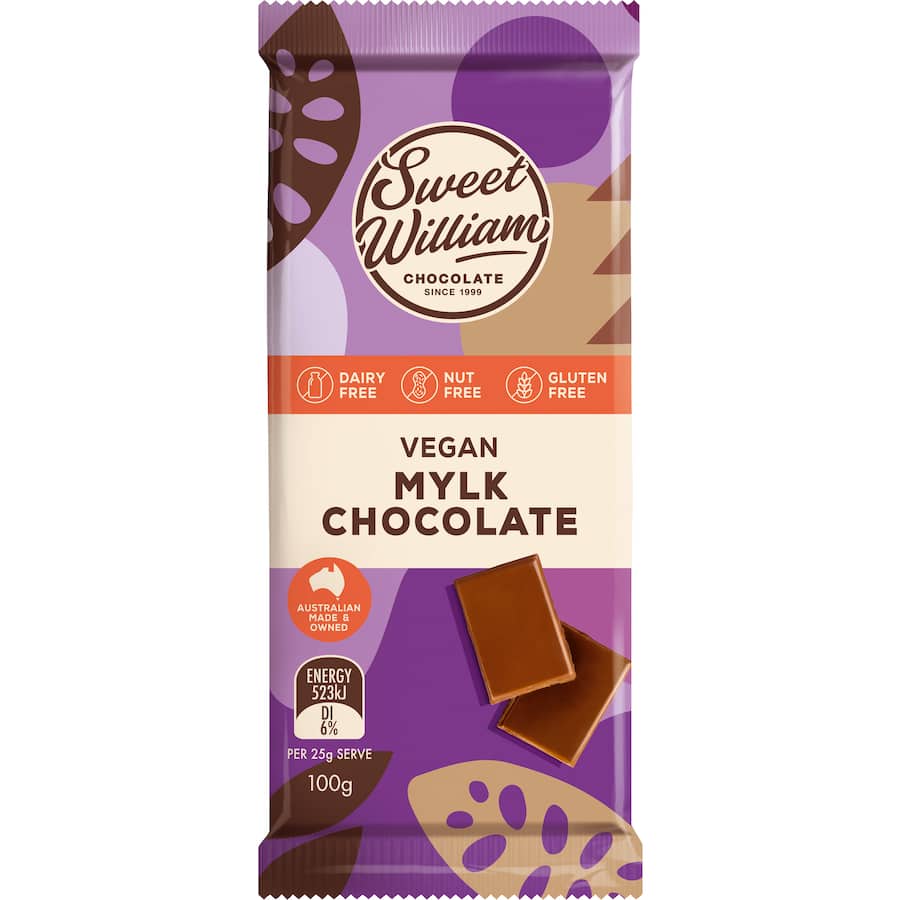 Sweet William Chocolate Bar Dairy Free Organic 100g