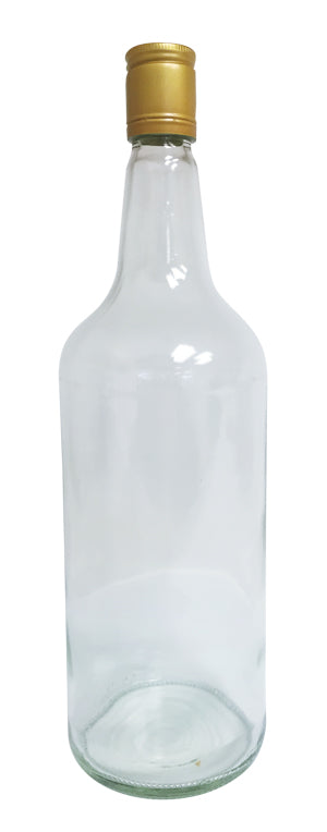 Glass Spirit Bottles & Metal Spirit Caps, 1125ml x 12 Pack