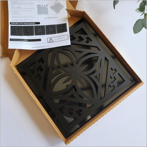 2 Tone Square Tapa 2 (Black Acrylic + BlackACM) Art Squares