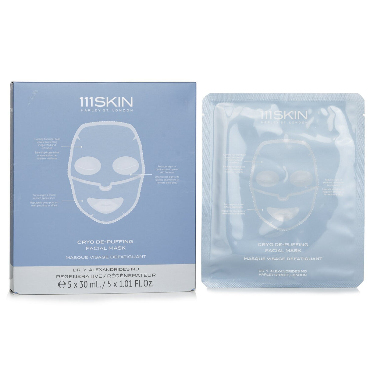 111skin - Cryo De-Puffing Facial Mask - 5x30ml/5x1.01oz