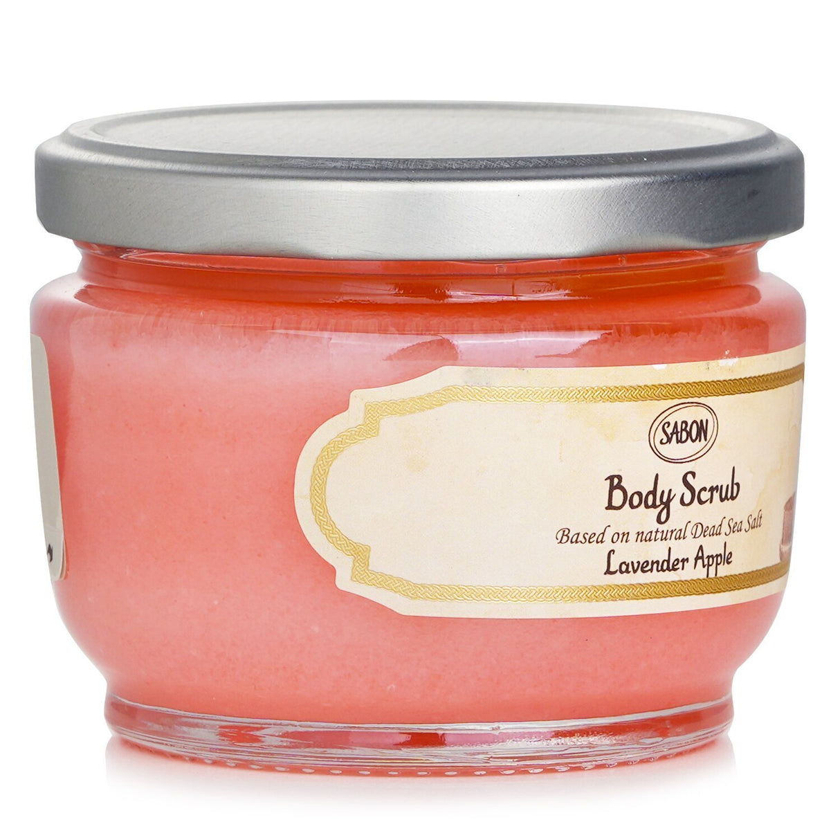 Luxury Sabon Body Scrub in Lavender Apple, featuring natural exfoliants and nourishing oils for soft, smooth skin.