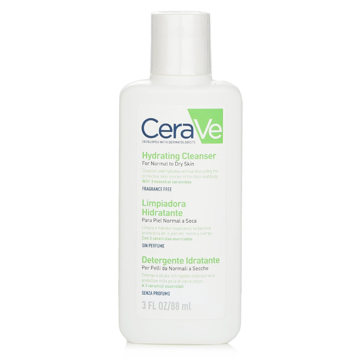 CeraVe - Cerave Hydrating Cleanser Cream For Normal to Dry Skin - 88ml/3oz