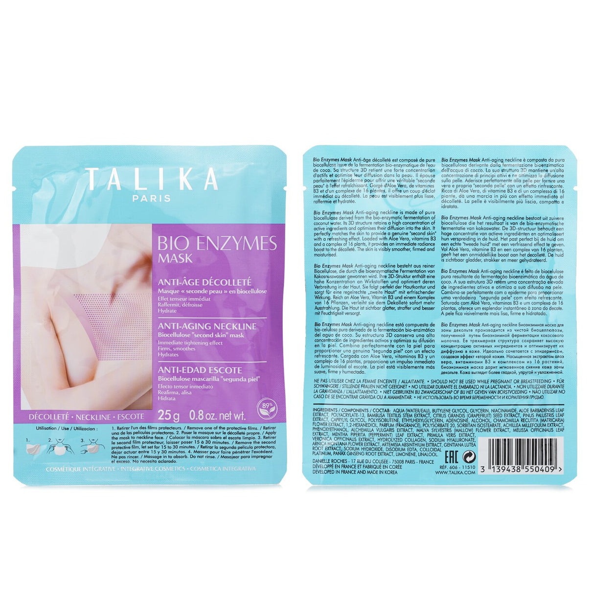 Talika - Bio Enzymes Mask Anti-Aging Neckline - 25g/0.8oz