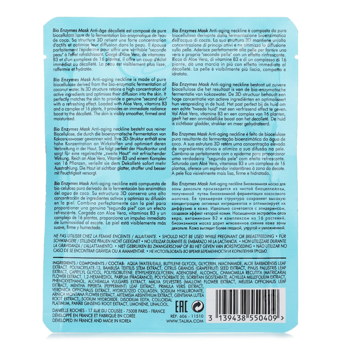 Talika - Bio Enzymes Mask Anti-Aging Neckline - 25g/0.8oz