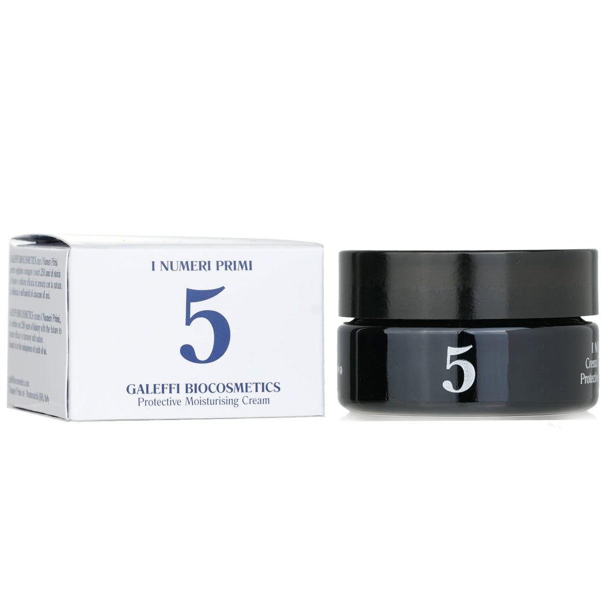 N.5 Protective Moisturising Cream with Argan Oil and Shea Butter for radiant, youthful skin; 50ml organic formula made in Italy.