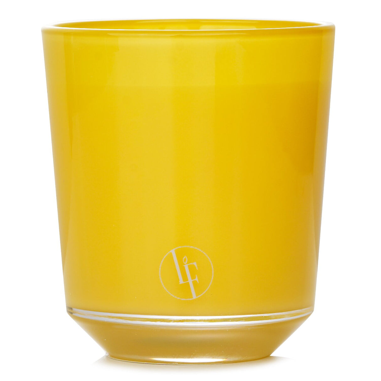 Lemon Fizz Candle in vibrant yellow glass, infusing rooms with zesty lemon, mint, and tea aromas for 40 hours of cheer.