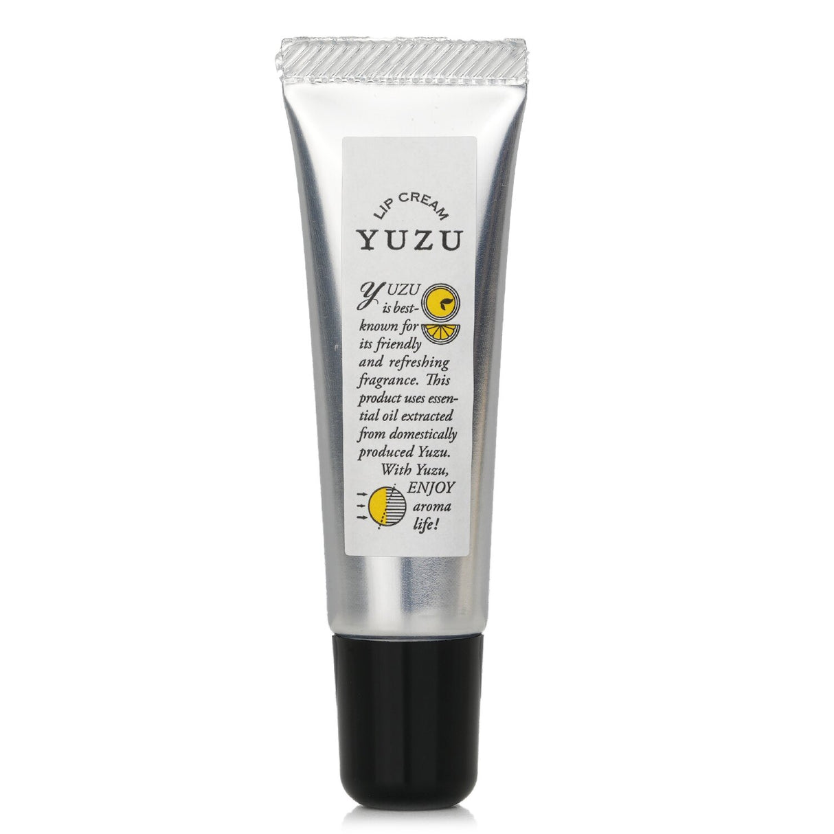 Daily Aroma Japan Yuzu Lip Cream in a 7g tube, offering hydration with Yuzu oil and a refreshing citrus scent for smooth lips.