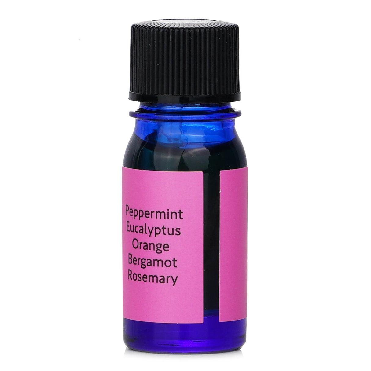 Aromatherapy blend for relaxation and focus, featuring Peppermint, Eucalyptus, Orange, Bergamot, and Rosemary.