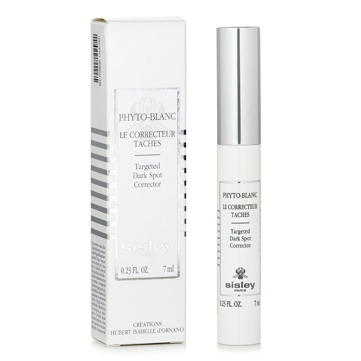 Sisley Phyto-Blanc Targeted Dark Spot Corrector with brush for precise application, reducing dark spots for radiant skin.