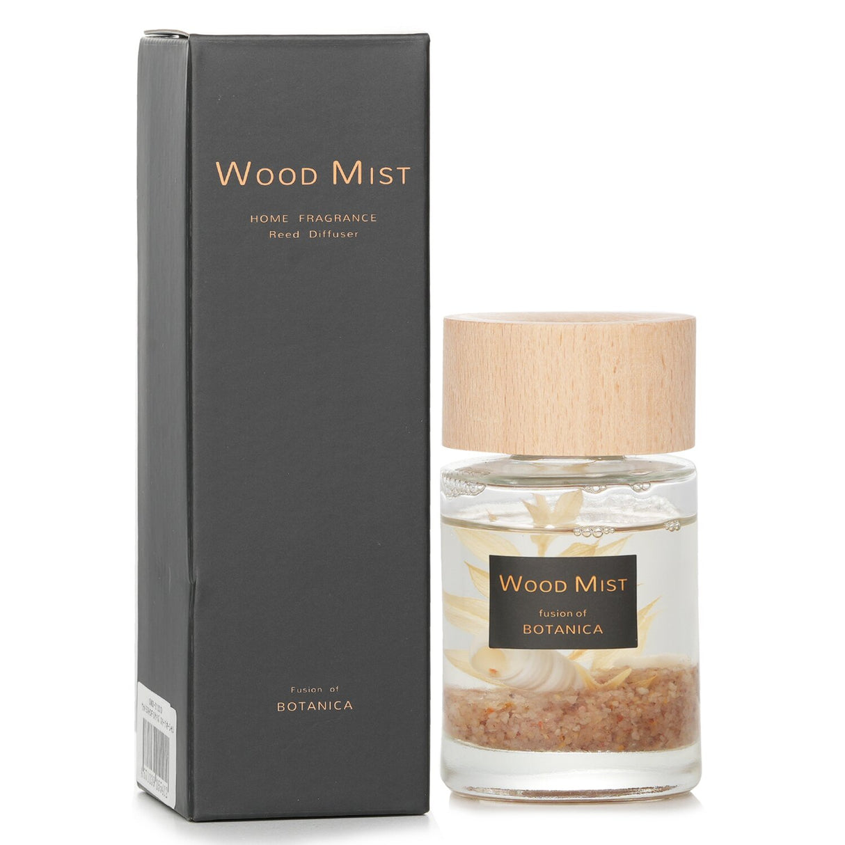 Botanica Sleep Ocean reed diffuser in a clear bottle with wooden lid, promoting relaxation with calming scents for your home.