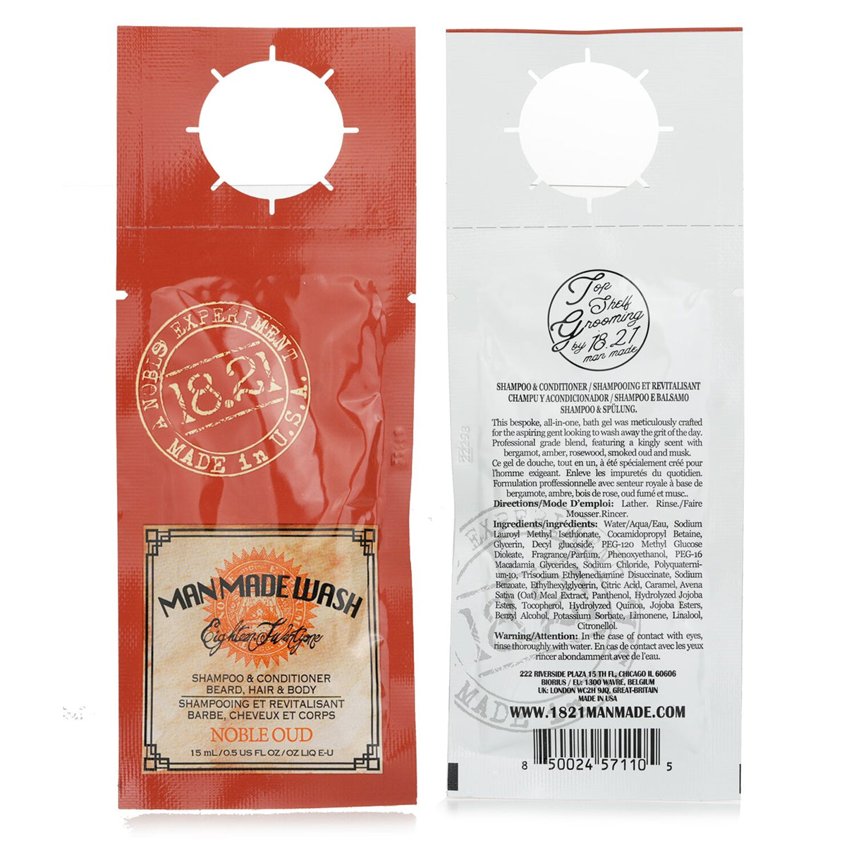 18.21 Man Made Man Made Wash Shampoo, Conditioner & Body Wash - # Noble Oud