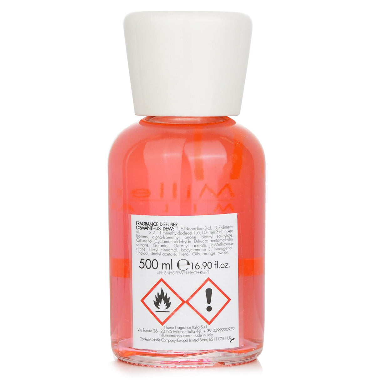 Millefiori Osmanthus Dew diffuser, 500ml, spreads floral fragrance, enhancing home ambiance and creating a tranquil atmosphere.