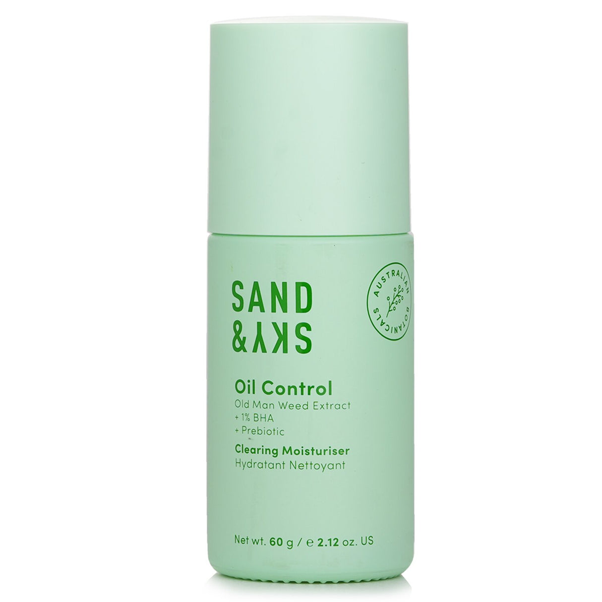 Lightweight oil control moisturizer for oily skin, with Salicylic Acid and Australian Old Man Weed for hydration and redness reduction.