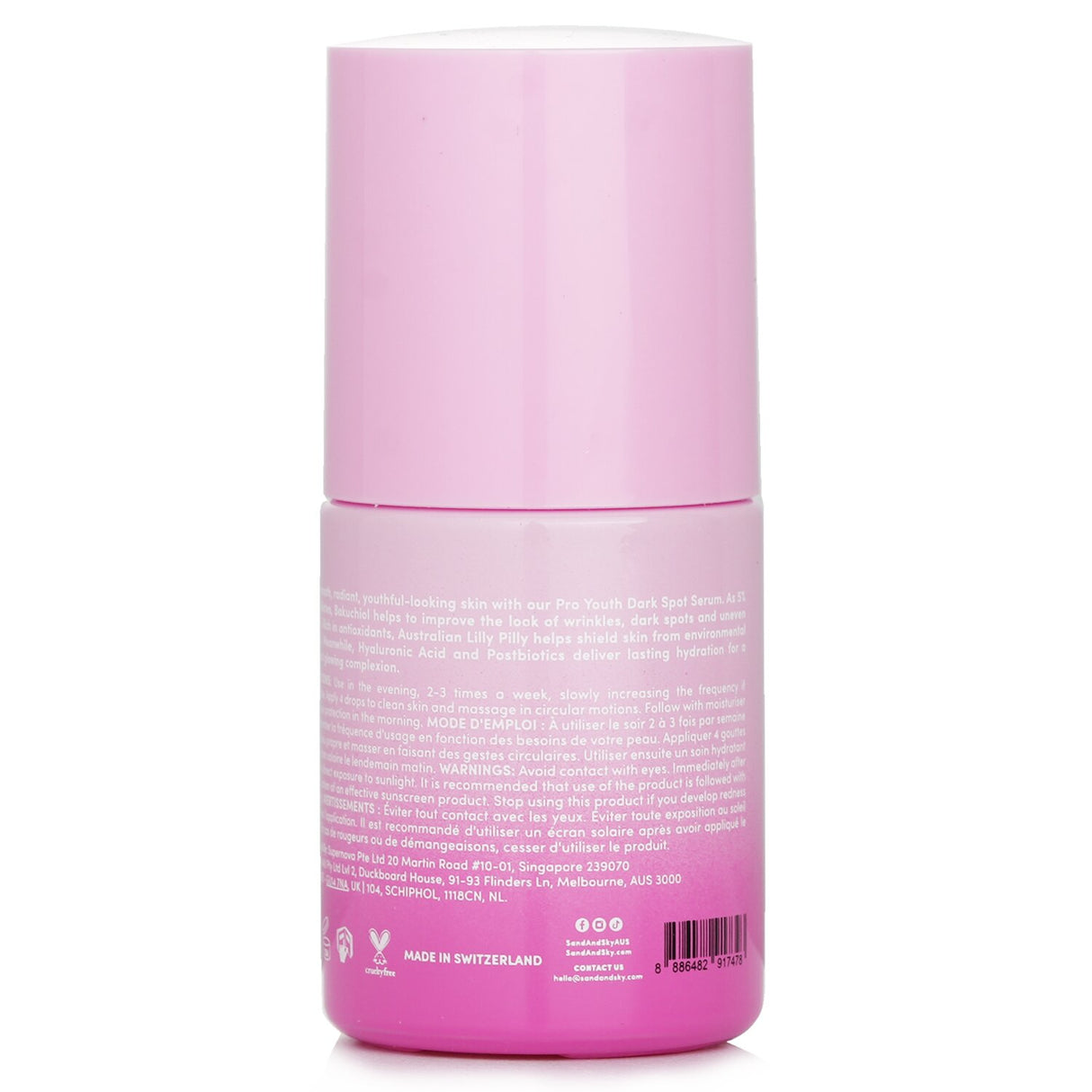 Natural retinol alternative dark spot serum with Bakuchiol and Lilly Pilly for smooth, even-toned, and luminous skin.