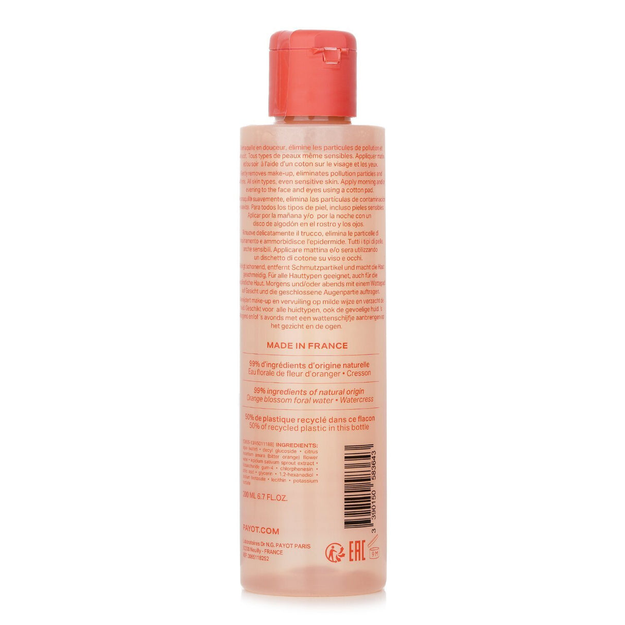 Payot - Nue Cleansing Micellar Water (For Face & Eyes) - 200ml/6.7oz