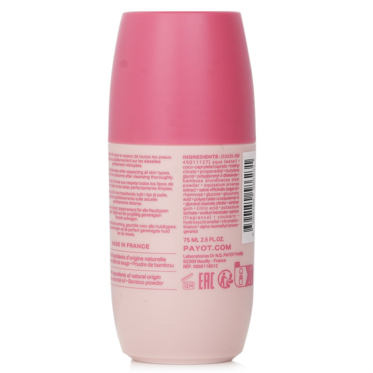 Payot - 24HR Freshness Roll-On Deodorant Alcohol Free - 75ml/2.5oz