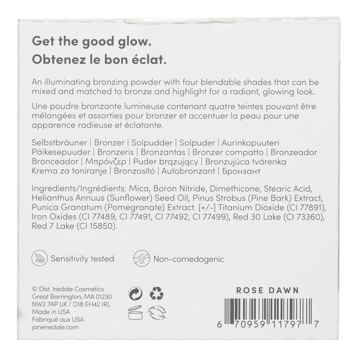 Jane Iredale - PureBronze Shimmer Bronzer Palette Refill - # Rose Dawn - 9.9g/0