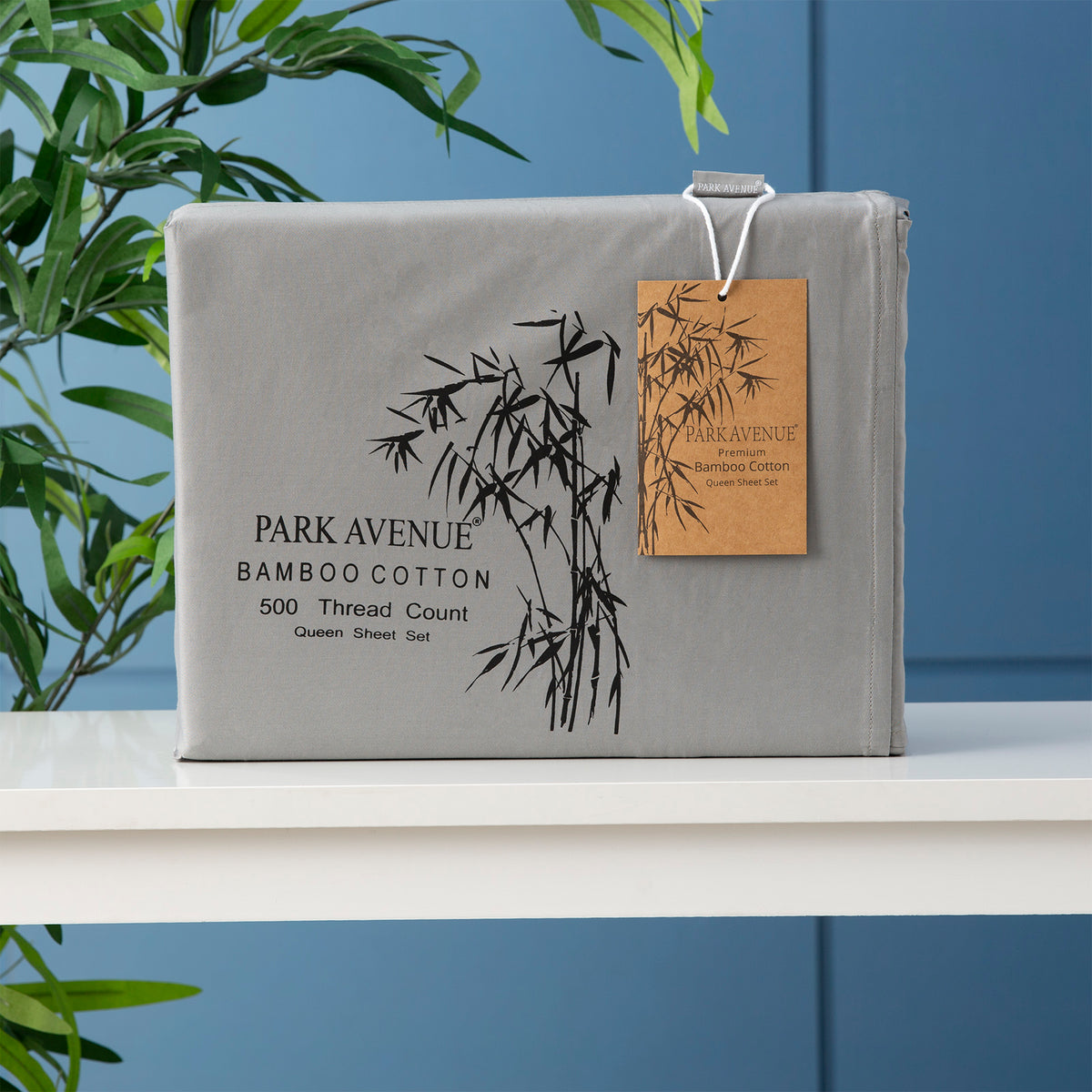 Park Avenue 500 Thread Count Bamboo Cotton sheet set King Single Charcoal