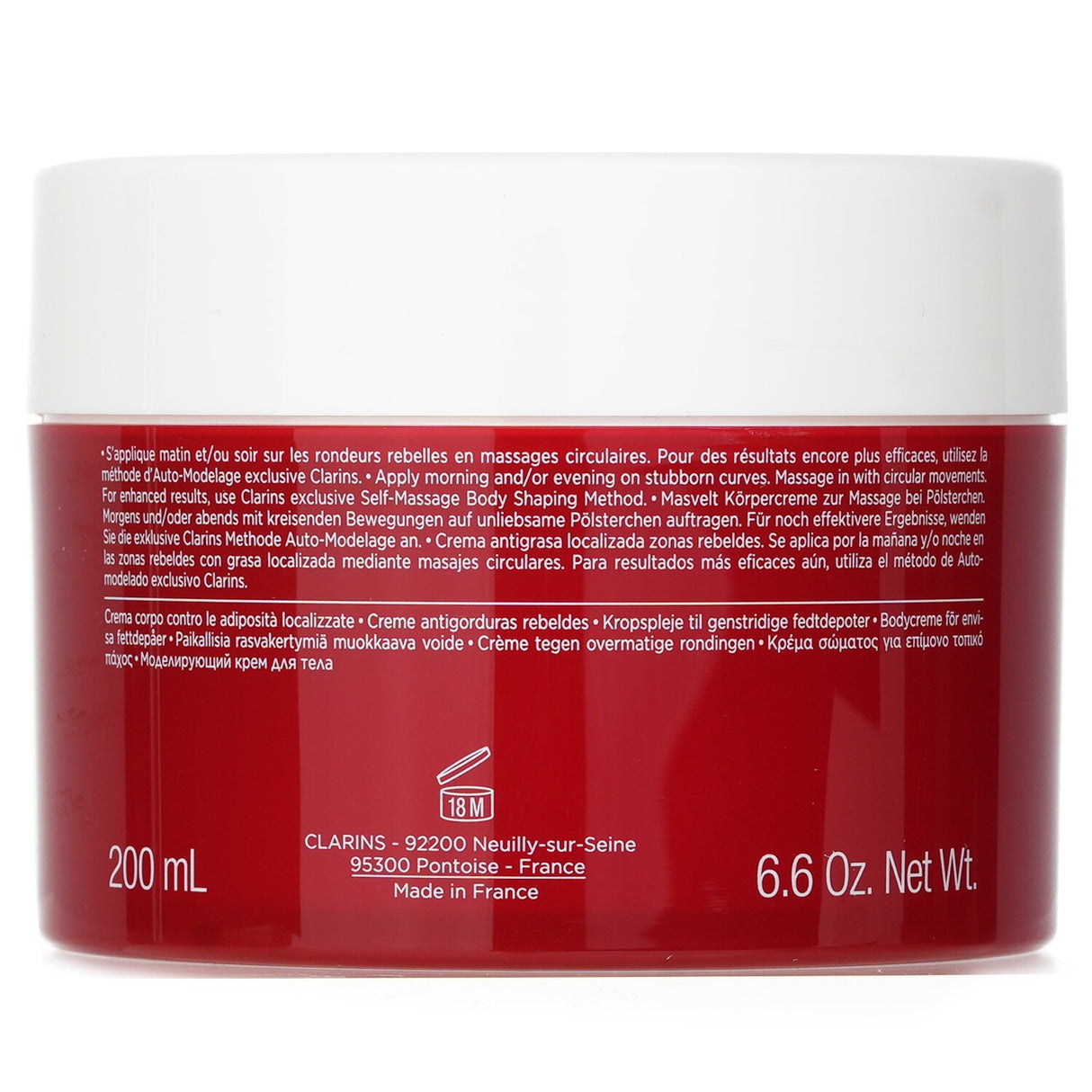 Clarins Advanced Body Shaping Cream - 200ml, a natural slimming cream for toning and firming stubborn areas.