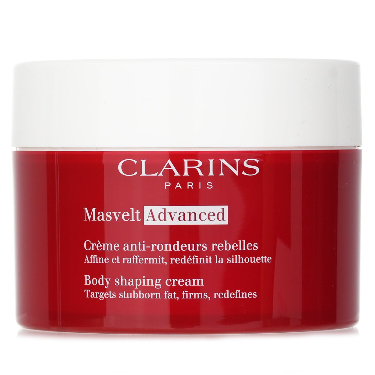 Clarins Advanced Body Shaping Cream in a 200ml jar, designed to slim, firm, and sculpt stubborn areas with natural ingredients.