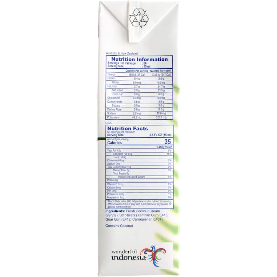 Kara Coconut Cream Natural Carton 1L