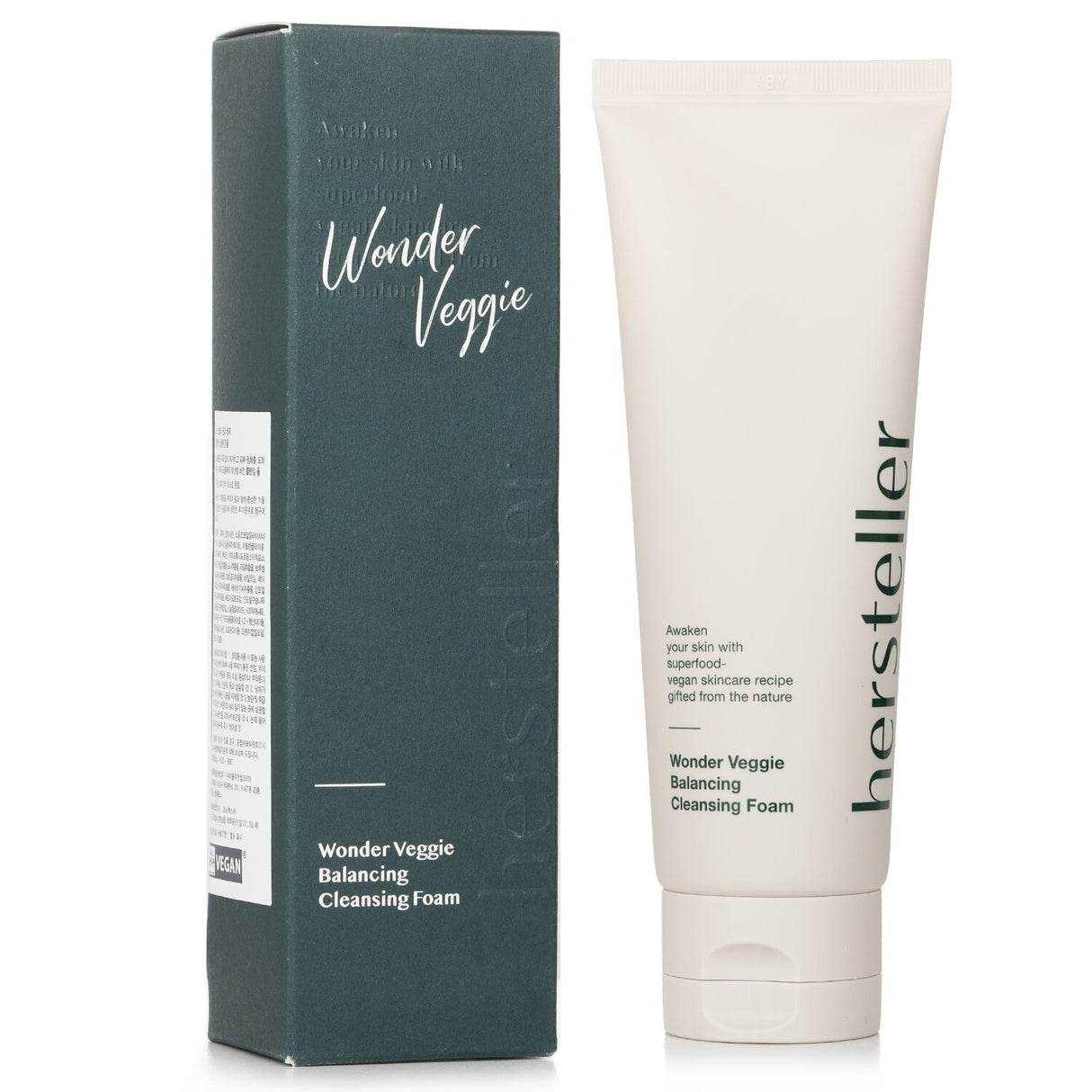 Vegan-friendly cleansing foam featuring creamy bubbles, coconut surfactants, and soothing extracts for sensitive skin.
