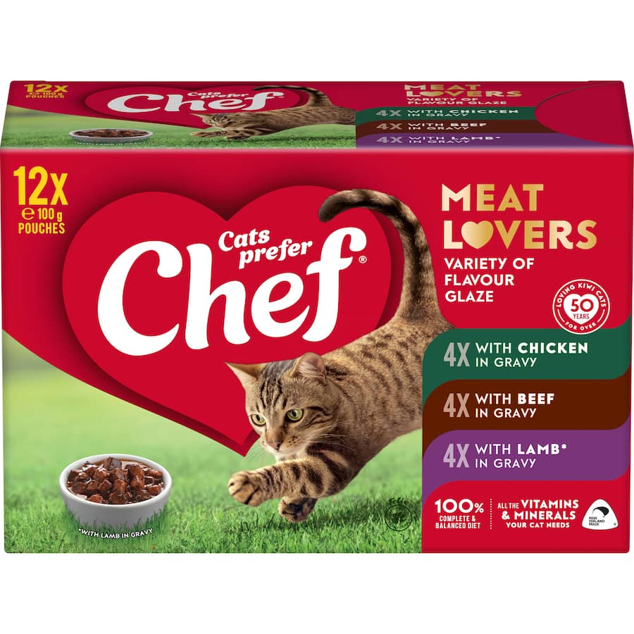 Chef Classic Wet Cat Food Meatlovers Mixed Selection