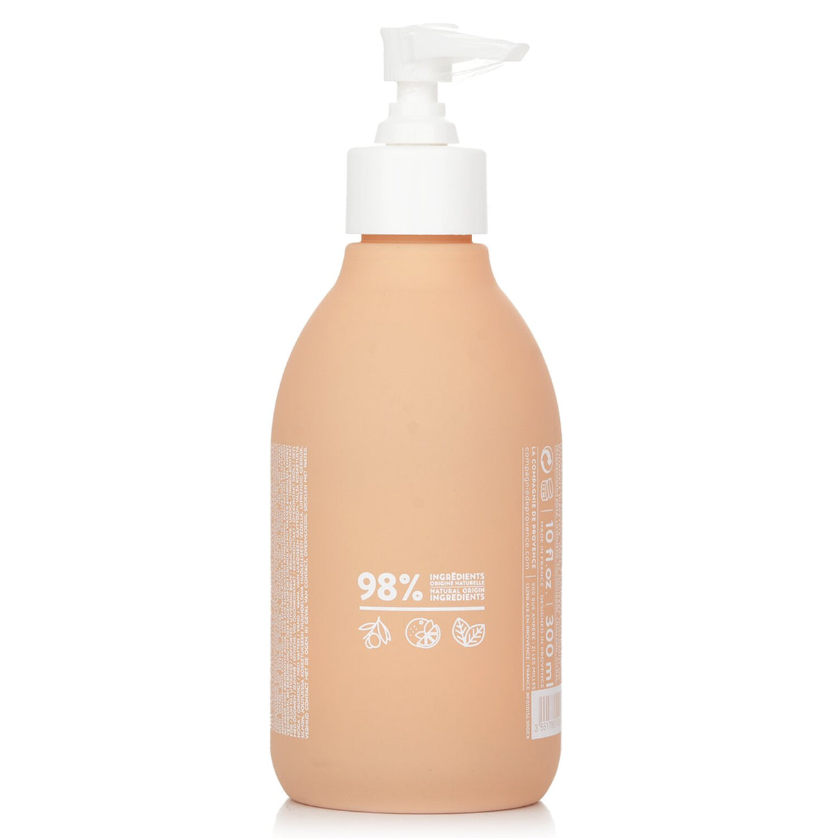 Exfoliating Liquid Marseille Soap in a 300ml bottle, with 98% natural ingredients and a refreshing citrus musky fragrance.