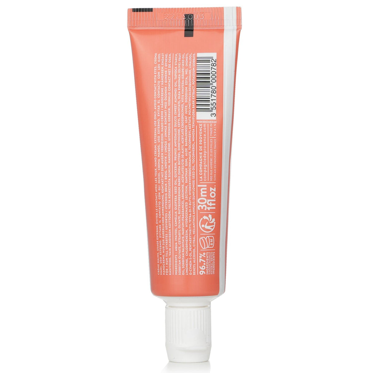 Luxurious 30ml Pink Grapefruit hand cream that hydrates, soothes, and protects with a refreshing fruity scent.